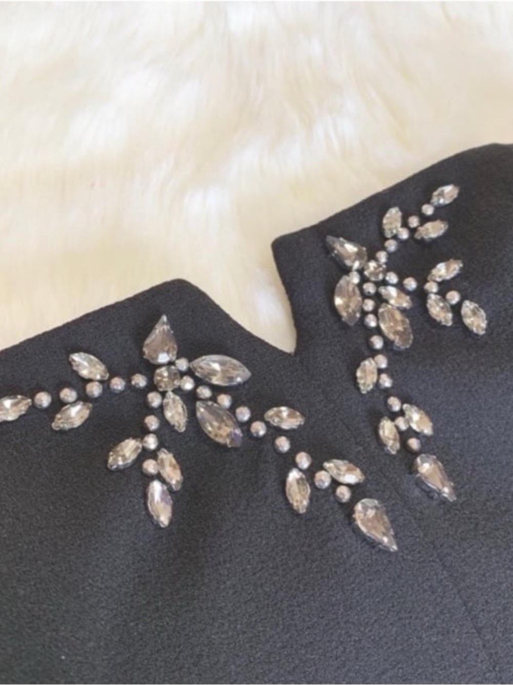 New MAX & CLEO
dress black strapless mini rhinestone sz 6